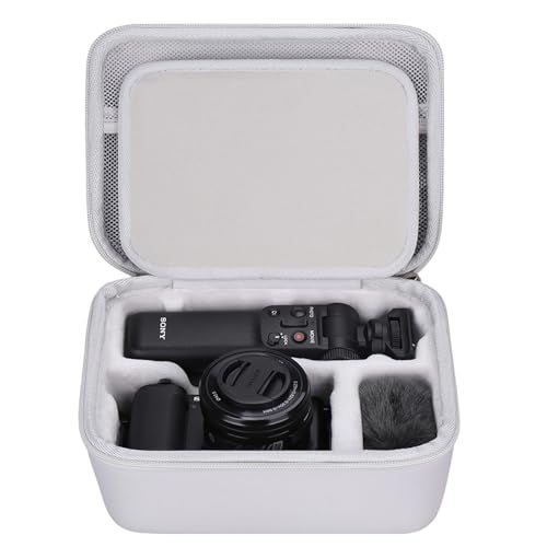 FBLFOBELI EVA Hard Storage Case for Sony ZV E10 Sony ZV1 Interchangeable Lens Mirrorless Vlog Camera Kit Shockproof Protective Container Bag Gray - Image 1