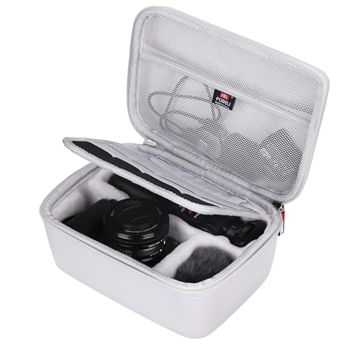 FBLFOBELI EVA Hard Storage Case for Sony ZV E10 Sony ZV1 Interchangeable Lens Mirrorless Vlog Camera Kit Shockproof Protective Container Bag Gray - Image 3