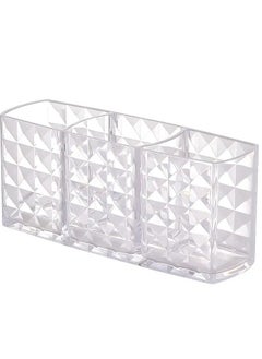 ORiTi 1Pc  Shining Makeup Brushes Holder Organizer Clear Eyebrow Pen Container Durable Makeup Brush StorageBox 3 slot  - Image 2