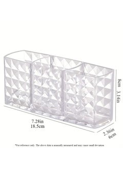 ORiTi 1Pc  Shining Makeup Brushes Holder Organizer Clear Eyebrow Pen Container Durable Makeup Brush StorageBox 3 slot  - Image 5