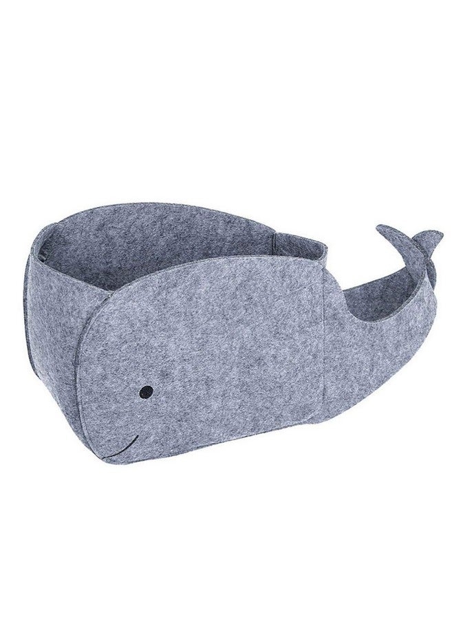 STOBOK Felt Storage Bin, Whale Shaped Storage Basket Fabric Foldable Storage Bin Sundries Organizer Toy Storage Bin for Home Nursery Toys Container - Image 1