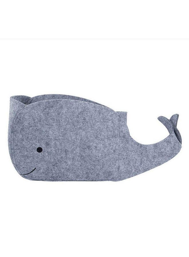 STOBOK Felt Storage Bin, Whale Shaped Storage Basket Fabric Foldable Storage Bin Sundries Organizer Toy Storage Bin for Home Nursery Toys Container - Image 2