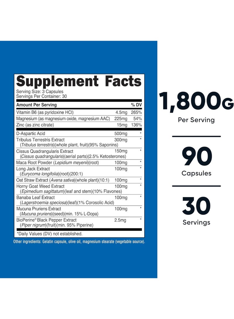 Nutricost Testosterone Complex 90 Capsules - Image 2