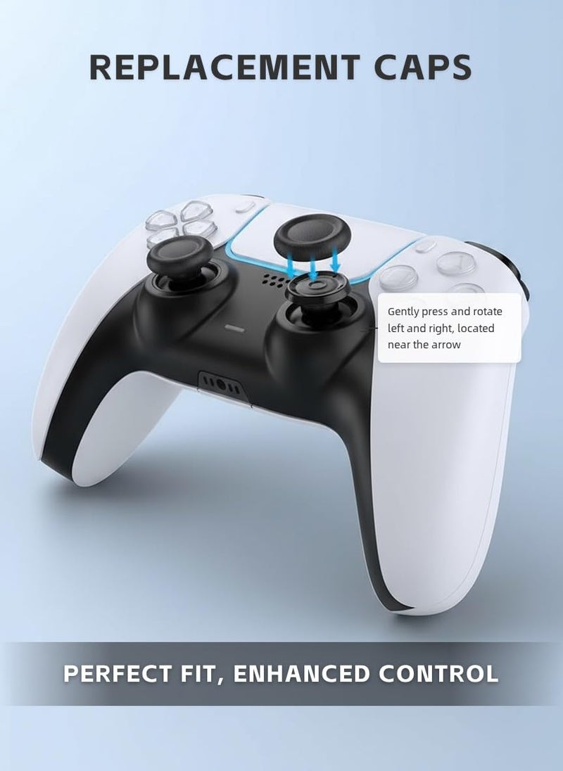 Ferkurn Replacement Thumb Grips Cap Compatible with PS5/4 Controller Edge Accessories, Anti-Slip Anti-Stickiness Anti-Scratch Joystick Caps Controller Thumbstick Grips Replacement Button, Repair Part - Image 4