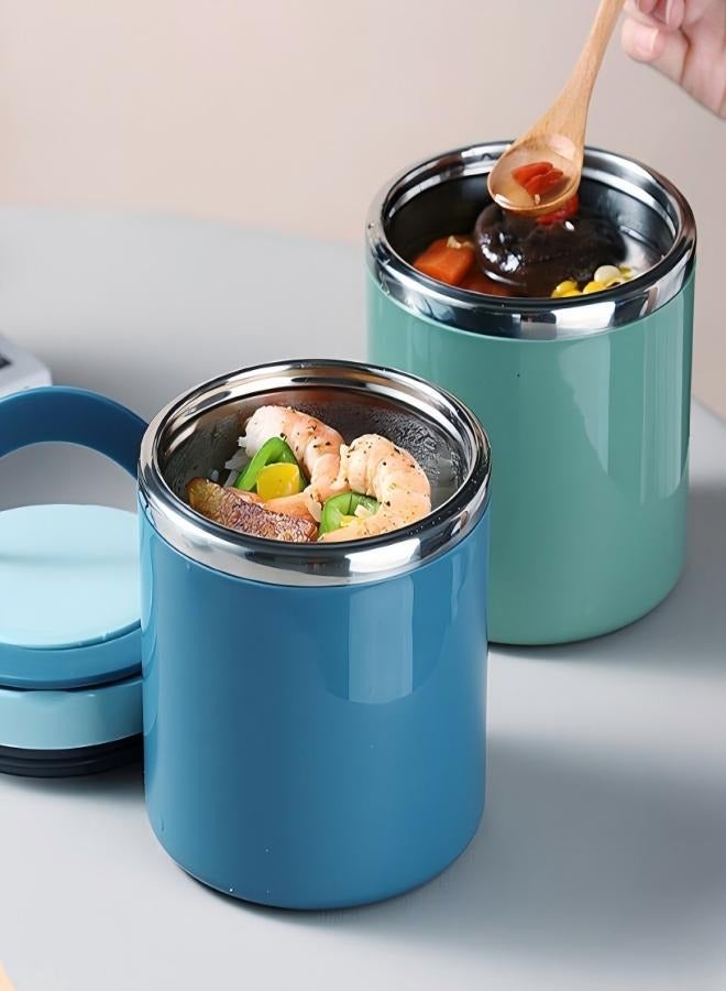 Large-capacity stainless steel sealed soup cups with LIDS, insulated lunch boxes for delivering meals, portable lunch boxes for students and children at home - Image 3