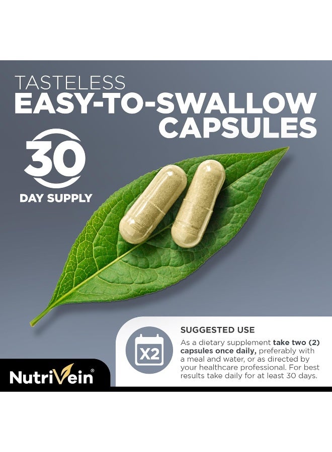 Nutrivein DHT Blocker with Biotin - Boosts Hair Growth & New Follicle Growth for Men and Women - 30 Day Supply (60 Capsules, Two Daily) - Image 5