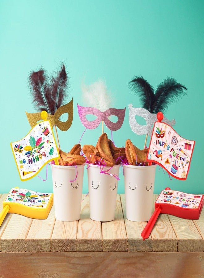 Arrowbash صانعات ضوضاء ملونة من Arrowbash، صانعات ضوضاء جديدة لعيد البوريم، هدايا الحفلات، صانعات ضوضاء للعطلات، مجموعة متنوعة من ألوان صانعات الضوضاء للحفلات للاحتفال (عبوة من 12 قطعة) - Image 3