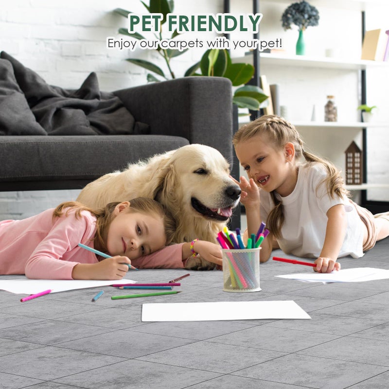 VallisCo 30-Pack Peel and Stick Vinyl Floor Tiles, 12"x12" Self-Adhesive Waterproof Peel and Stick Flooring Planks DIY for Bathroom, Kitchen, Living Room, Cover 30 Sq. Ft Beige - Image 4