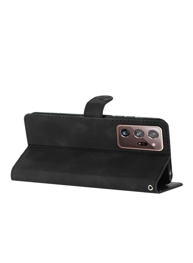 اس-توب جراب لهاتف Samsung Galaxy Note20 Ultra مصنوع من الجلد بنقشة زهور وفراشات - Image 5