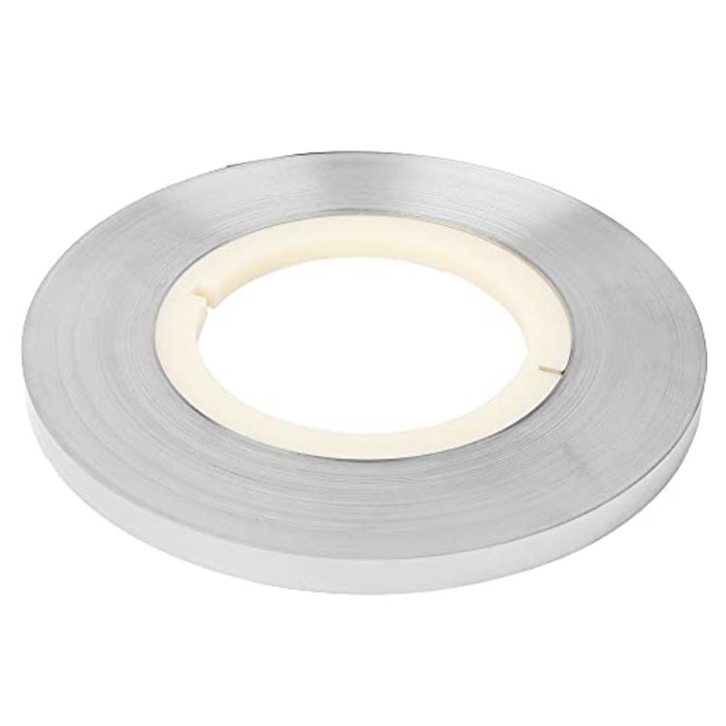 Battery spot welding strip tape for lithium pack applications, steel-plated, silver, 0.15mm thick × 8mm wide × 1kg spool - Image 1