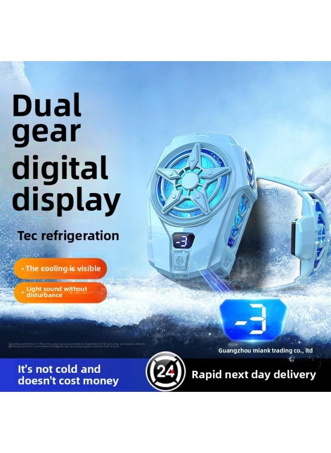 Generic Mobile Phone Radiator Semiconductor Refrigeration Cooling Artifact Water Cooling Fan For Iqoo For AppleMillet Black Shark 2pro-color:[Digital Display Wireless Model] TEC Refrigeration Digital Display Temperature, Built-in Battery, Free Finger Cot  - Image 2