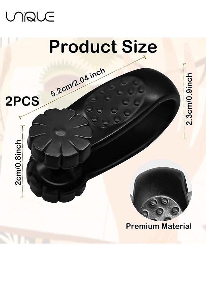 يونيك 2 قطع النخيل الضغط كليب، الصداع الإغاثة العلاج بالابر كليب اليد، العلاج بالابر نقطة مقاطع تخفيف التوتر القلق الجهاز، تخفيف التوتر (أسود) - Image 2