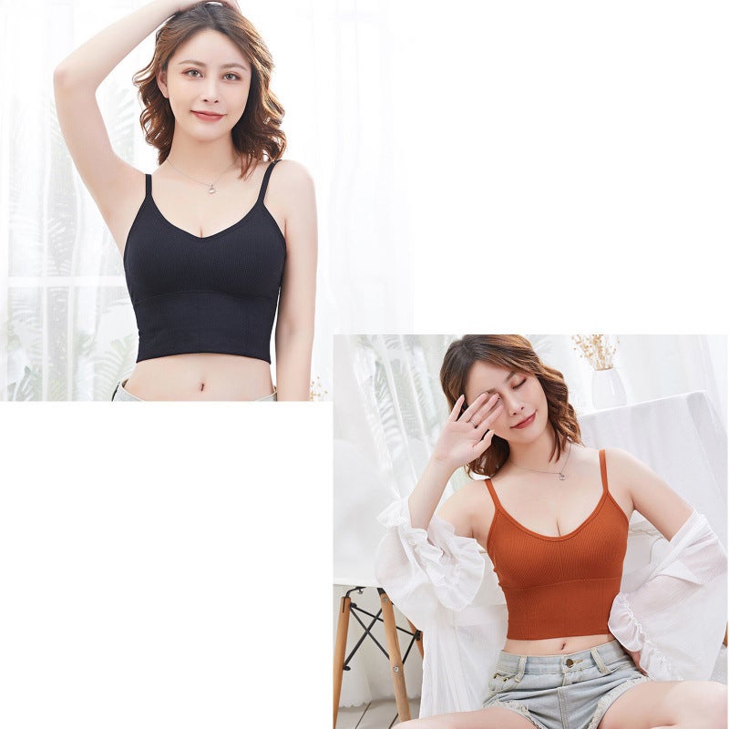 Trendy Influencer-Style U-Shaped Strapless Bandeau Push-Up Wireless Fashion Comfortable Elastic Sports Bra - Image 1