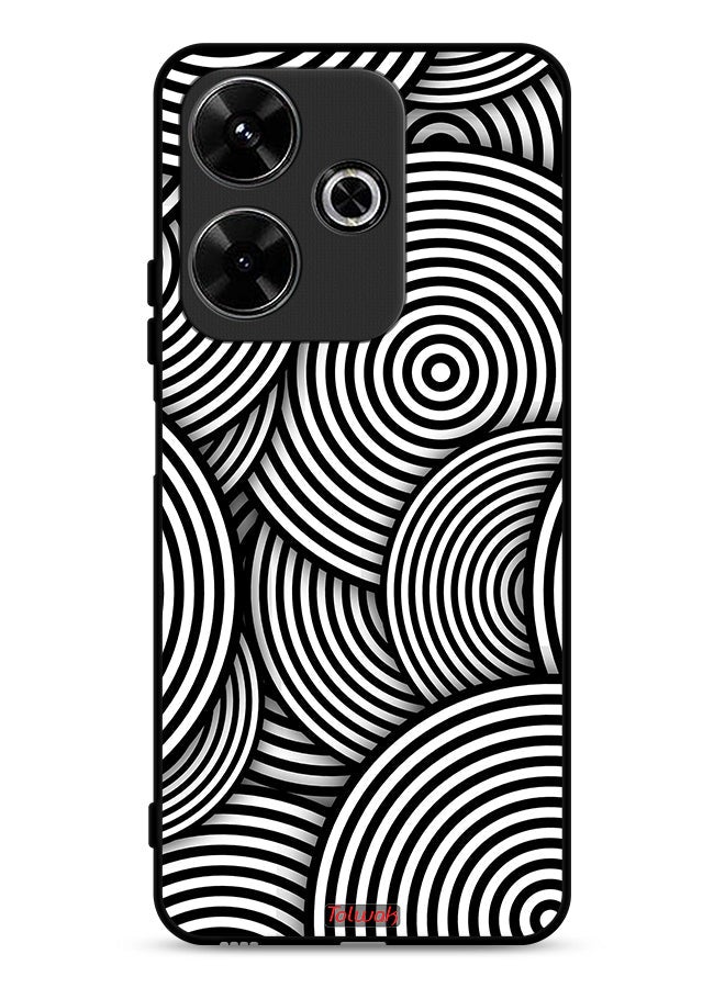 Tolwak Xiaomi Redmi 13 4G Protective Case Cover Circles Illusion Pattern - Image 1