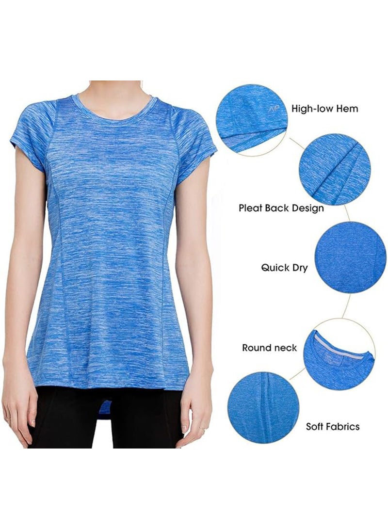 Sharpdo Women's Workout Tops Athletic Shirts Yoga Tops Sports Short Sleeve Running Gym T-Shirts  - Image 4
