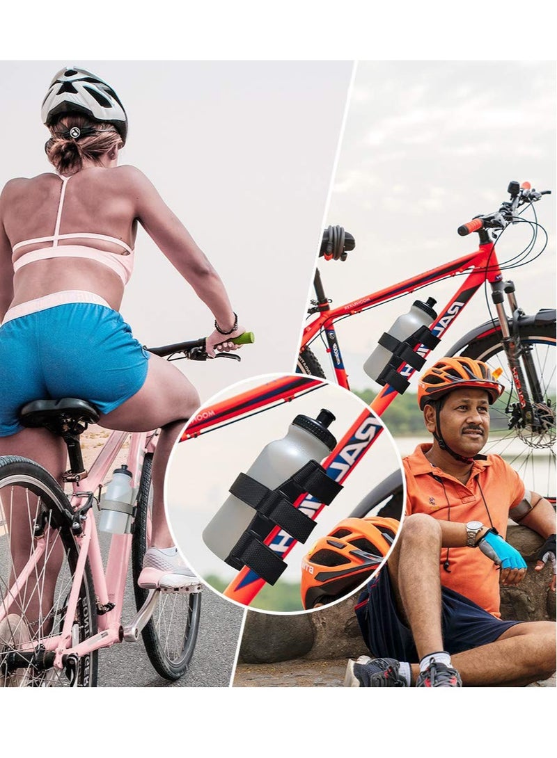 Excefore Bicycle Bottle Holder No Screws, Double Fix with Removable Velcro for Bottle Cage, Universal Bike Accessories Strap Mount for Water Bottle, Compatible with Mountain Bicycle, Scooter, Golf Cart - Image 3