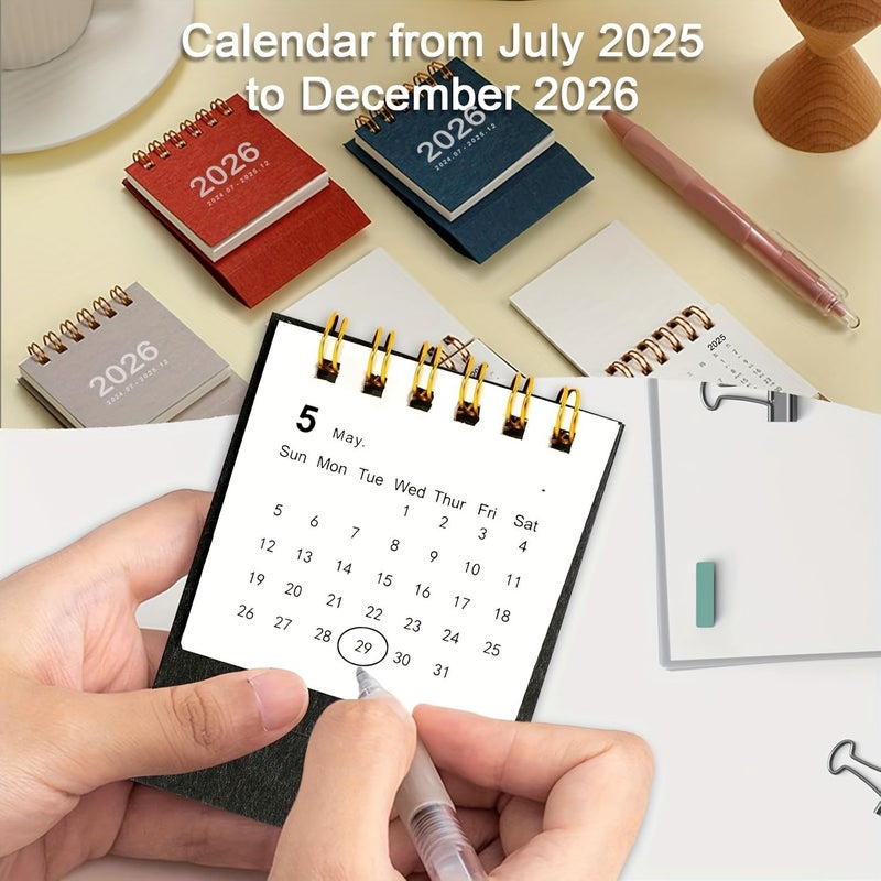 5pcs 2026 Mini Desk Calendar Monthly Planner Portable Design Home Office Gift - Image 4