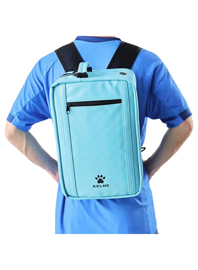 KELME Football Training Equipment Bag Student Large Capacity Multi-Layer Bag For Football Shoes Double Shoulder Storage Bag Lake Blue Universal Size - Image 3