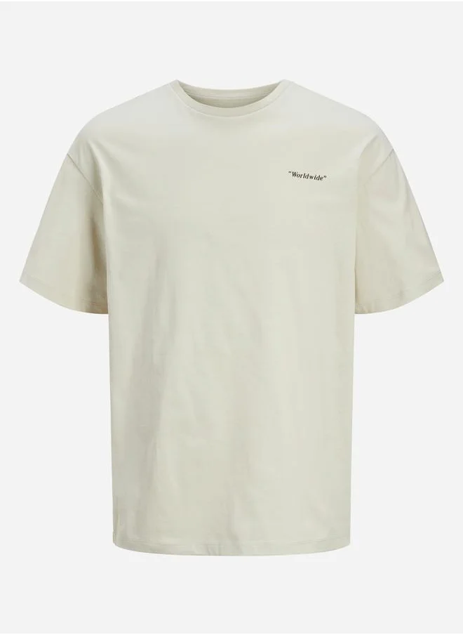 JACK & JONES Jack & Jones Slogan Print Crew Neck T-Shirt