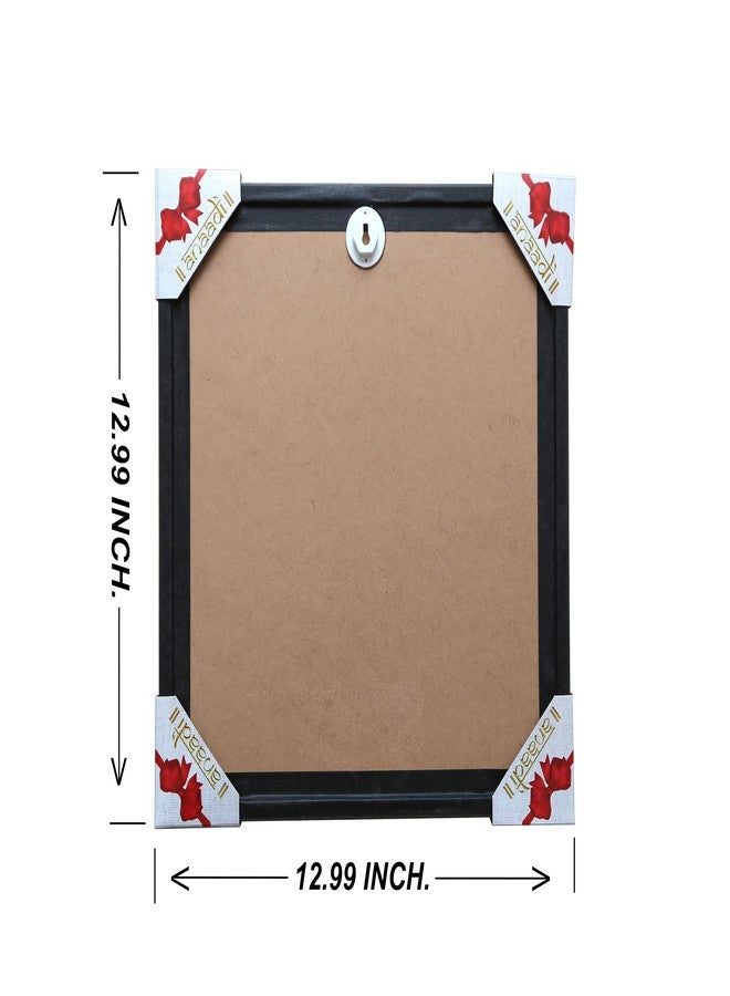 ANAADI لوحة صور أنادي ما لاكشمي جي مع إطار لتزيين المنزل والمكتب (12 × 12 بوصة) (التصميم 2) - Image 5