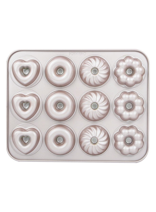 شيف ميد قالب دونات 12 كوب غير لاصق خبز دونات متساوية الحجم بسهولة – توزيع حرارة متساوٍ، متين وسهل التنظيف للاستخدام المنزلي والمخابز - Image 5