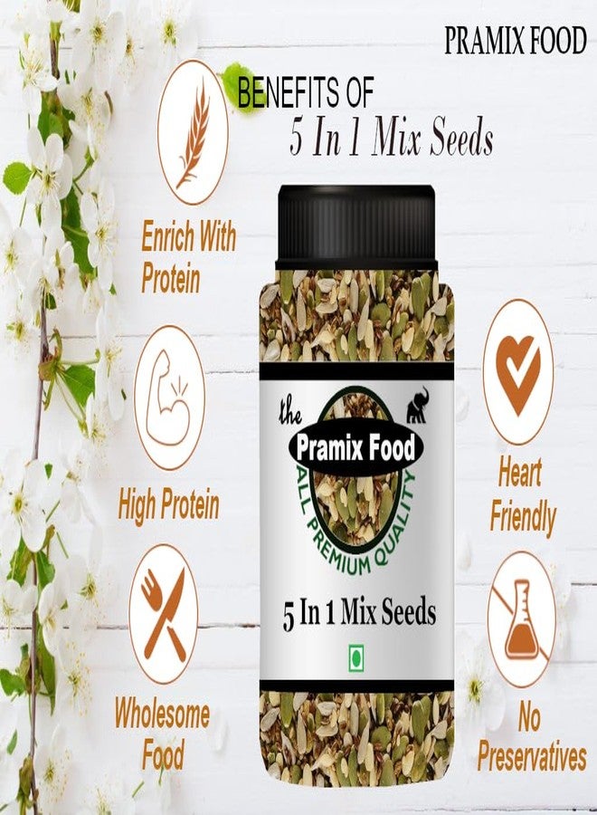Pramix Super Seeds Mix Roasted - Flax, Sesame, Sunflower, Watermelon, Pumpkin Seeds, Mixed Seeds for Eating (Jar.Mix Seed 400g) - Image 3