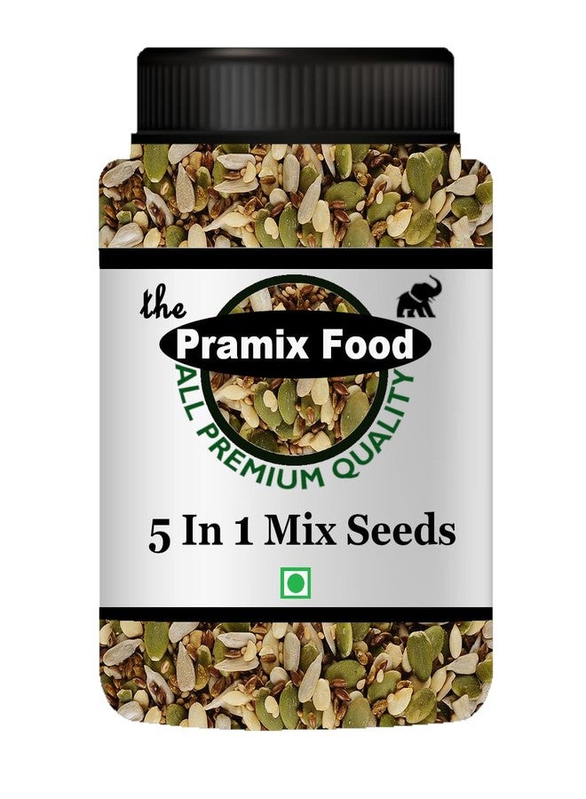 Pramix Super Seeds Mix Roasted - Flax, Sesame, Sunflower, Watermelon, Pumpkin Seeds, Mixed Seeds for Eating (Jar.Mix Seed 400g) - Image 1