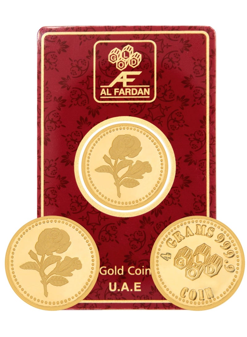 Gold Coin 24K (999.9) 4 Gram Flower – Made in UAE