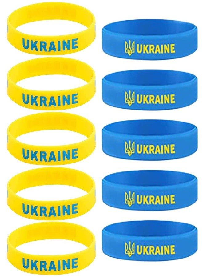 SFNTION Ukraine Silicone Wristbands, Blue/Yellow, Ukrainian National Flags Pattern, Unisex Adults - Image 1