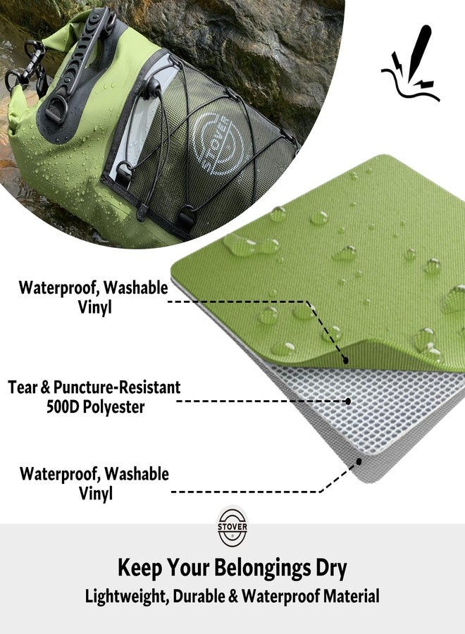 STOVER 5/10/25/30/40/55L Waterproof Backpack- Floating Dry Bag for Kayaking, Travel, Beach, Hiking, & Camping, Men/Women, 25l Green (With Phone Case), 25L, Dry Bag - Image 2