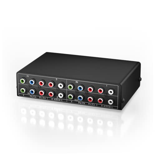 BolAAzuL Component AV Video Switch Box 3 in 1 Out, BolAAzuL 3 Port 5 RCA YPbPr Cable RGB Component AV Switcher Selector Converter 3-Way Plug & Play for Retro Gaming PS2 Wii Xbox DVD Player TV - Image 5