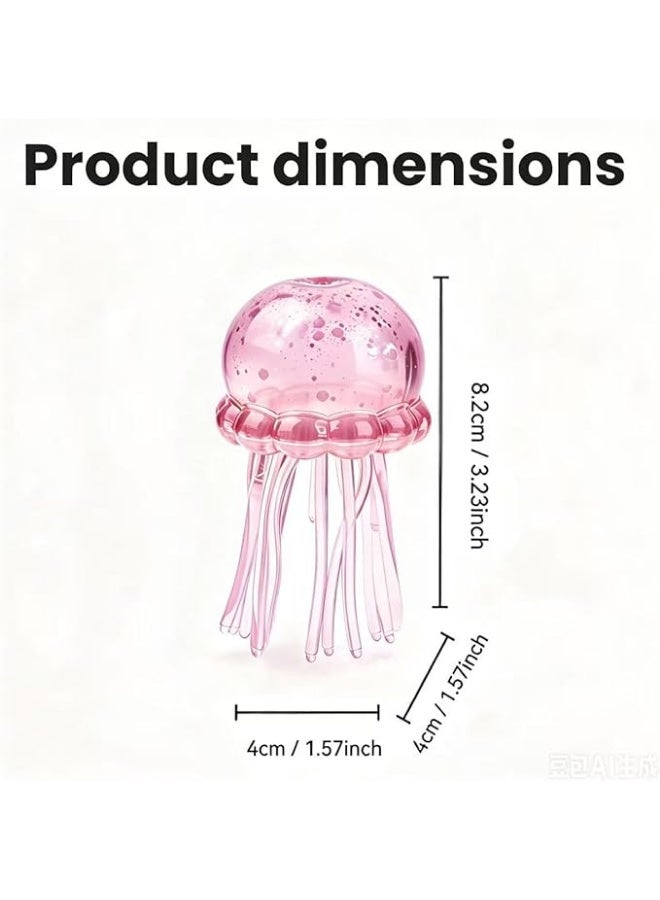 squishy Jellyfish Squeeze Stress Reliever, Gel-Filled Sensory Fidget Item for Adults, Soft Desk Accessory for Anxiety & Tension Relief (Blue) - Image 3