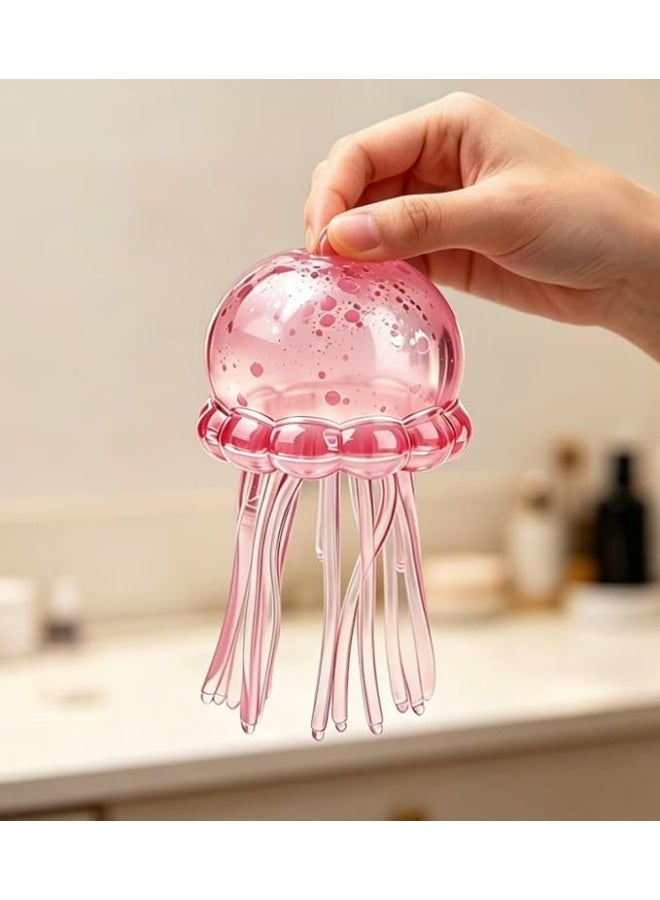 squishy Jellyfish Squeeze Stress Reliever, Gel-Filled Sensory Fidget Item for Adults, Soft Desk Accessory for Anxiety & Tension Relief (Blue) - Image 2