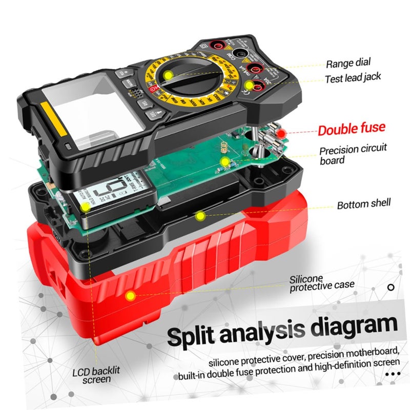 أوبيريتاكس قلم رقمي متعدد القياسات مع إضاءة خلفية وضوء كاشف وإنذار جهد غير تلامسي - Image 4