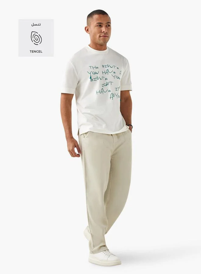 Lee Cooper Lee Cooper Relaxed Fit Pants with Drawstring Closure and Pockets