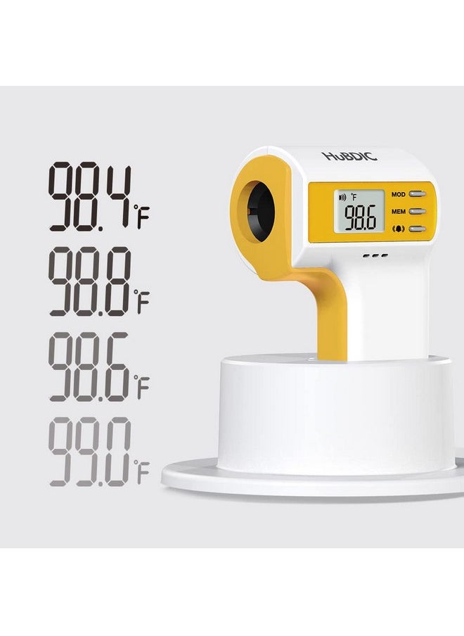 Hubdic - Medical Grade Infrared Non-Contact Forehead Thermometer, Digital Infrared Thermometer for Adults and Kids, Touchless Baby Thermometer, LCD Display and Memory Function (Yellow) - Image 1