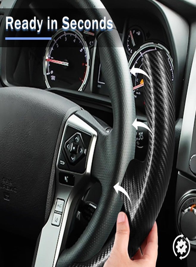 Aotoyou Fit for Toyota Steering Wheel Cover, Steering Wheel Cover for Tacoma(2012-2023) 4Runner(2010-2024) Tundra(2014-2021) Sequoia(2014-2022) Accessories (Matte Black) - Image 5
