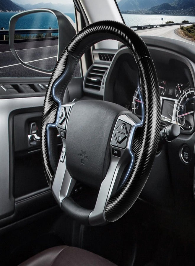 Aotoyou Fit for Toyota Steering Wheel Cover, Steering Wheel Cover for Tacoma(2012-2023) 4Runner(2010-2024) Tundra(2014-2021) Sequoia(2014-2022) Accessories (Matte Black) - Image 2