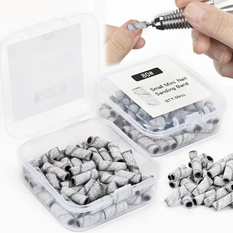 New 3Mm Mini Nail Scrub Ring Nail Art Manicure Polishing Exfoliating Small Size Sand Ring Boxed - Image 2