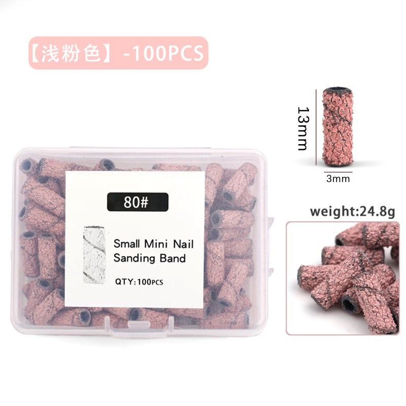 New 3Mm Mini Nail Scrub Ring Nail Art Manicure Polishing Exfoliating Small Size Sand Ring Boxed - Image 1