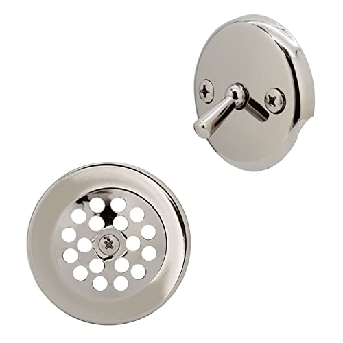 Westbrass R9205 318 Trip Lever Tub Trim Set with 2Hole Overflow Faceplate Polished Nickel - Image 1