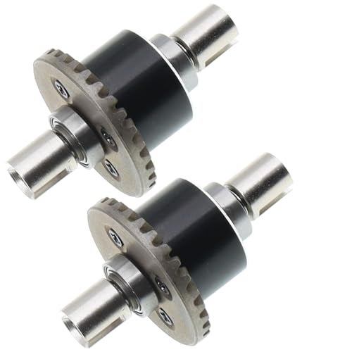 Treehobby 2PCS Metal Front and Rear Differential Gear Diff Gear Set Compatible with WLtoys 1/14 144010 144001 144002 1/12 124016 124017 124018 124019 RC Car Upgrade Parts - Image 1