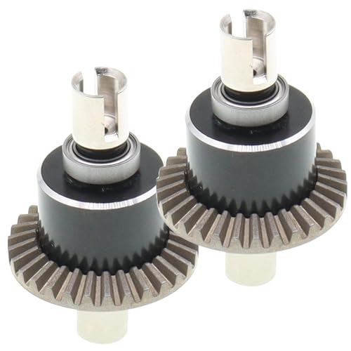 Treehobby 2PCS Metal Front and Rear Differential Gear Diff Gear Set Compatible with WLtoys 1/14 144010 144001 144002 1/12 124016 124017 124018 124019 RC Car Upgrade Parts - Image 2