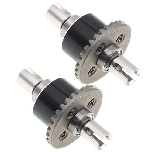 Treehobby 2PCS Metal Front and Rear Differential Gear Diff Gear Set Compatible with WLtoys 1/14 144010 144001 144002 1/12 124016 124017 124018 124019 RC Car Upgrade Parts - Image 4