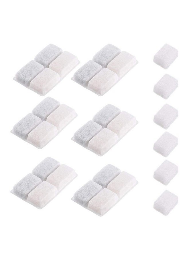 furrybaby Carbon Replacement Filters For Cat And Dog Fountain, Premium Pet Water Fountain Dispenser Filters (6 Packs For Pure White)  - Image 1