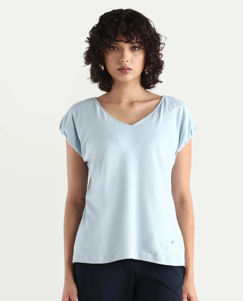 Rareism Women's Knit Top With Extended Sleeves