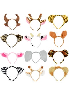 12 Pcs Zoo Animals Ears Headband Jungle Safari Animals Hairbands Plush Cartoon Headbands Elephant Lion Giraffe Tiger Zebra Leopard Cow Pig Ears Cosplay Hair Hoop for Birthday Halloween Costume Party - pzsku/ZF42A46FE0C252D038123Z/45/_/1729172665/0765aca5-2fdf-4435-9205-74f741a64fec