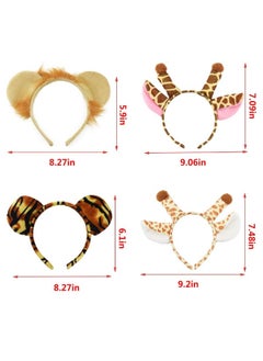 12 Pcs Zoo Animals Ears Headband Jungle Safari Animals Hairbands Plush Cartoon Headbands Elephant Lion Giraffe Tiger Zebra Leopard Cow Pig Ears Cosplay Hair Hoop for Birthday Halloween Costume Party - pzsku/ZF42A46FE0C252D038123Z/45/_/1729172666/5b0b5798-eabb-4254-b400-4ee03630542b