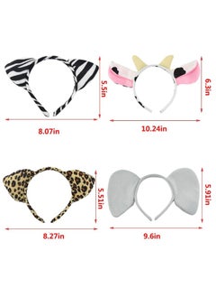 12 Pcs Zoo Animals Ears Headband Jungle Safari Animals Hairbands Plush Cartoon Headbands Elephant Lion Giraffe Tiger Zebra Leopard Cow Pig Ears Cosplay Hair Hoop for Birthday Halloween Costume Party - pzsku/ZF42A46FE0C252D038123Z/45/_/1729172930/c09a55bc-9942-4b7d-a8cd-974e67c108dd