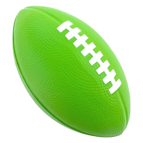 LMC Products Foam Football - 7" Easy Grip Small Footballs for Kids - Youth Size - Quality Soft Foam Toddler Ball (Green) - Image 1